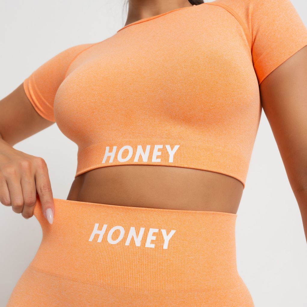 Conjunto Fitness Feminino Laranja