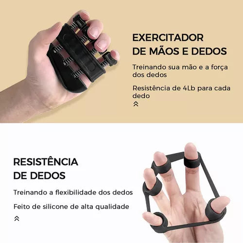 Handgrip Mão Ajustável 60kg Contador Fisioterapia Academia Cor Preto