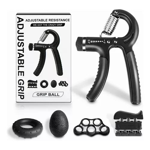 Handgrip Mão Ajustável 60kg Contador Fisioterapia Academia Cor Preto