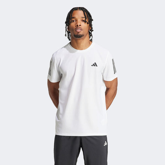 Camiseta Adidas Own The Run Base Masculina - Branco+Preto