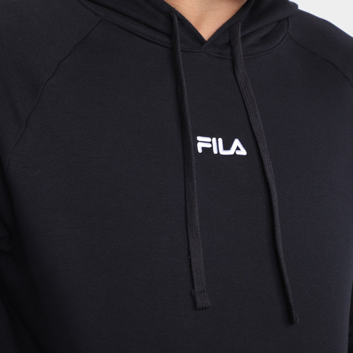 Blusa Moletom Fila Classic Com Capuz Masculina - Preto